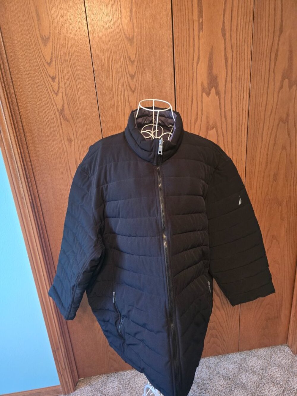 Nautica Men’s 2XL Reversible Black/Gray Heavy Puffer Jacket